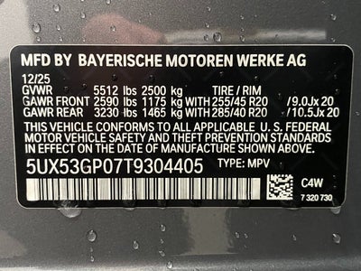 2026 BMW X3 30 xDrive Sports Activity Vehicle