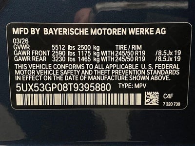 2026 BMW X3 30 xDrive Sports Activity Vehicle