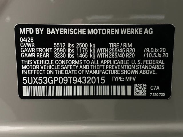 2026 BMW X3 30 xDrive Sports Activity Vehicle