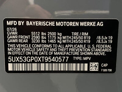 2026 BMW X3 30 xDrive Sports Activity Vehicle