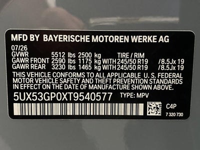 2026 BMW X3 30 xDrive Sports Activity Vehicle
