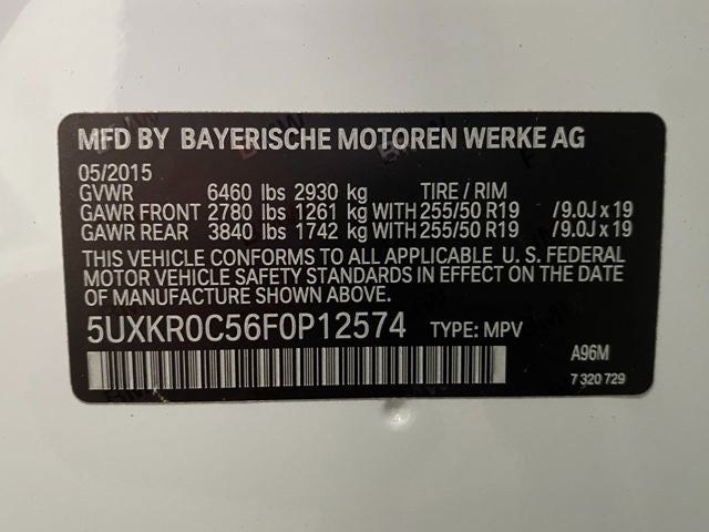 2015 BMW X5 AWD 4dr xDrive35i