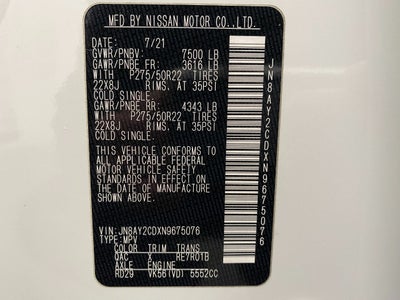 2022 Nissan Armada 4x4 Platinum