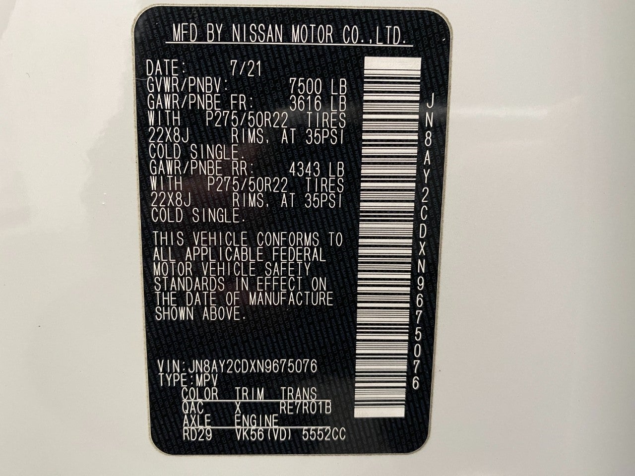 2022 Nissan Armada 4x4 Platinum