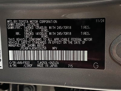 2025 Toyota Land Cruiser 4WD