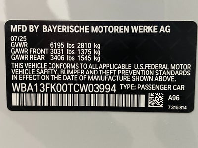 2026 BMW 550e 550e xDrive Sedan