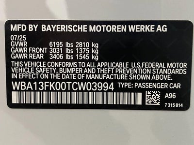 2026 BMW 550e 550e xDrive Sedan