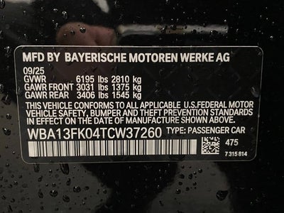 2026 BMW 550e 550e xDrive Sedan