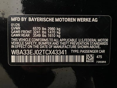 2026 BMW 760i 760i xDrive Sedan