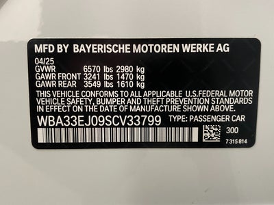 2025 BMW 760i 760i xDrive Sedan