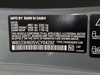 2027 BMW M4 Competition xDrive Coupe