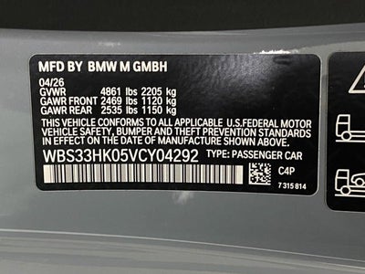2027 BMW M4 Competition xDrive Coupe
