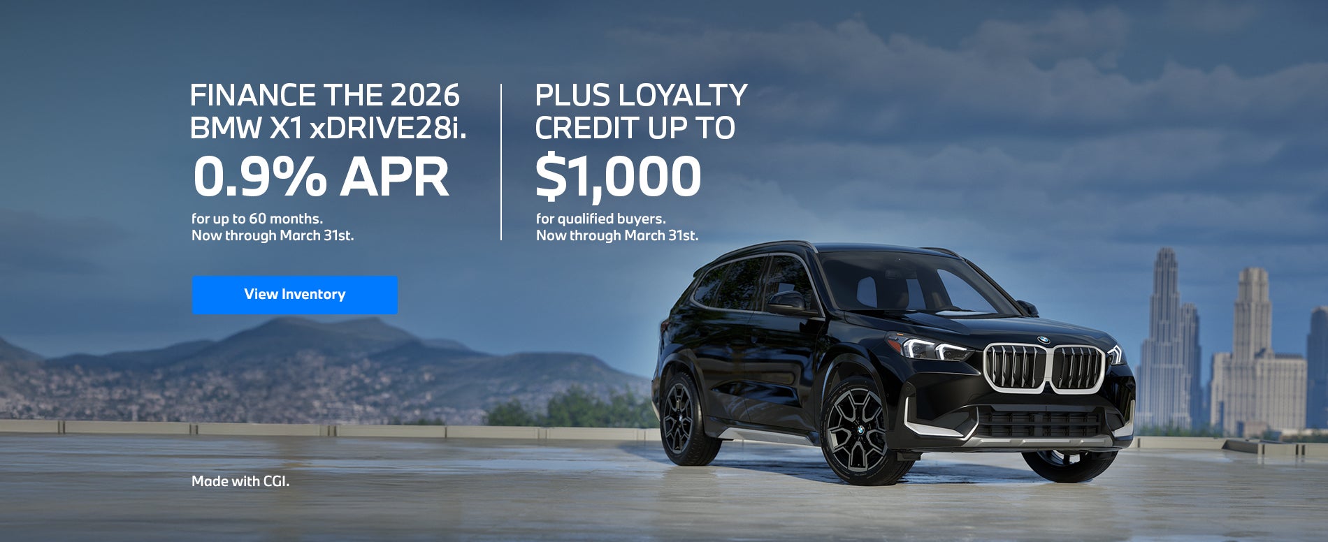 Finance The 2026 BMW X1 xDrive28i. 0.9% APR