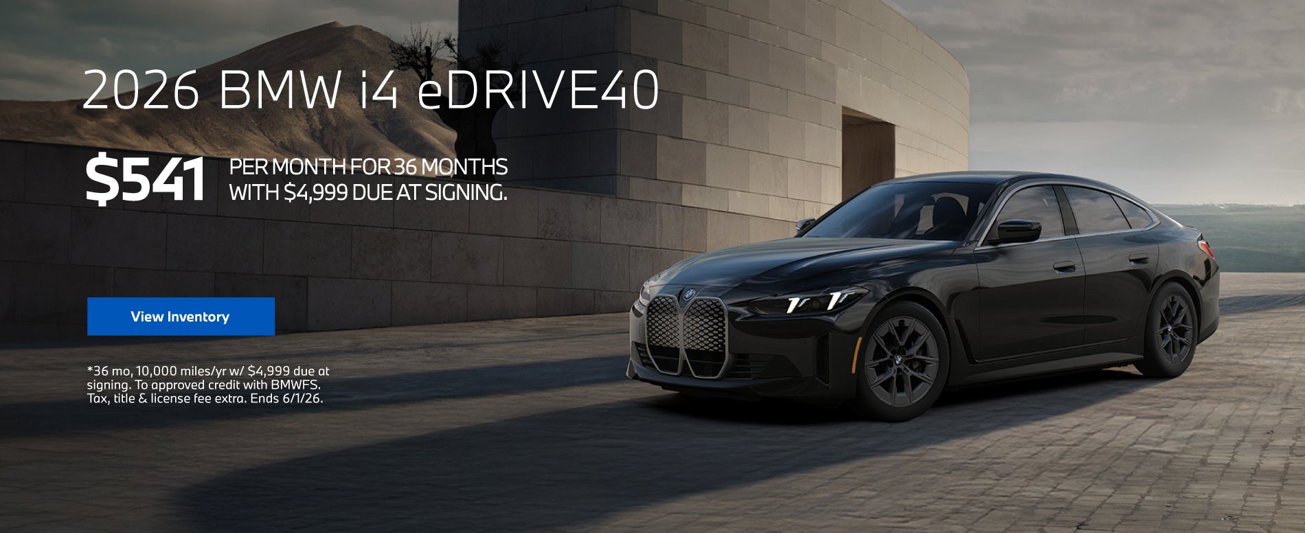 i4 eDrive40. Lease for $541/month